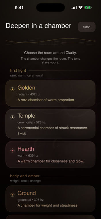 Choose a resonance chamber